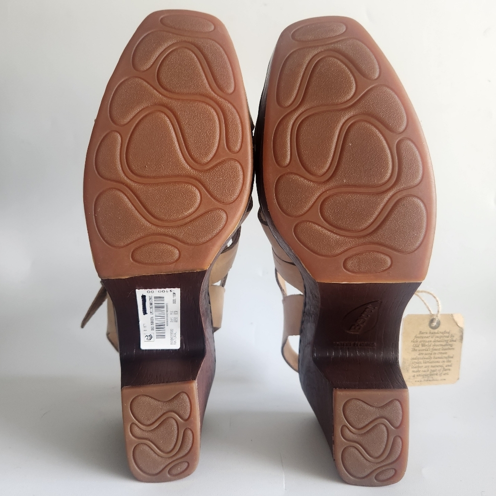 NWT  BORN Hartley Platform Sandals Natural Tan Size 11 - Picture 8 of 15